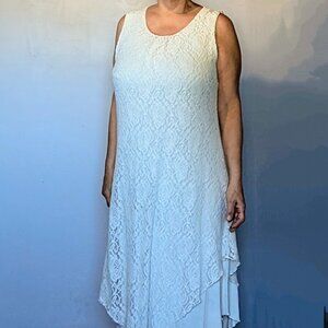 Chico's Chantilly Lace over soft Cotton - Comfy Dress